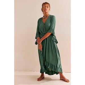 Free Est by Free People Green Midi Dress